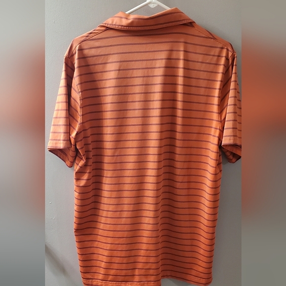 L.L. Bean Men's Orange And Brown Striped Polo Shirt. Slightly Fitted Sz M - Picture 4 of 5